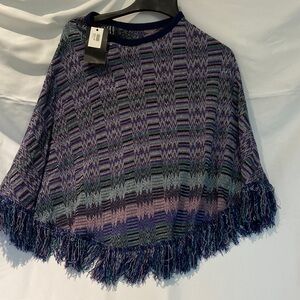 Missoni Multicolor Zigzag Knit Poncho